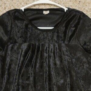 SWEET PEA BLACK  WHIMSYGOTH FAIRYDOLL VELOUR LS TOP M